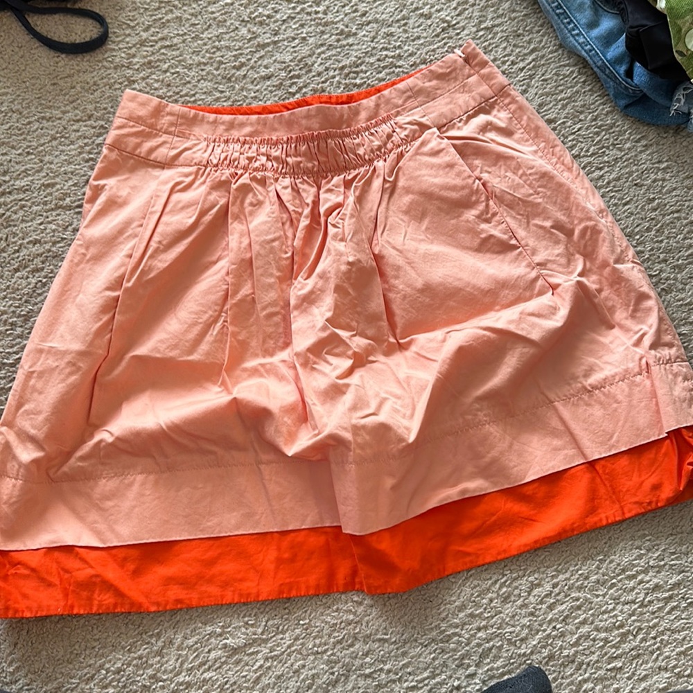 Jcrew two-toned orange skirt with pockets